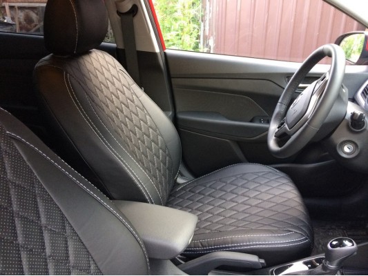 Авточехлы на Hyundai Solaris 2